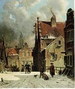 unknow artist European city landscape, street landsacpe, construction, frontstore, building and architecture. 124 oil painting on canvas